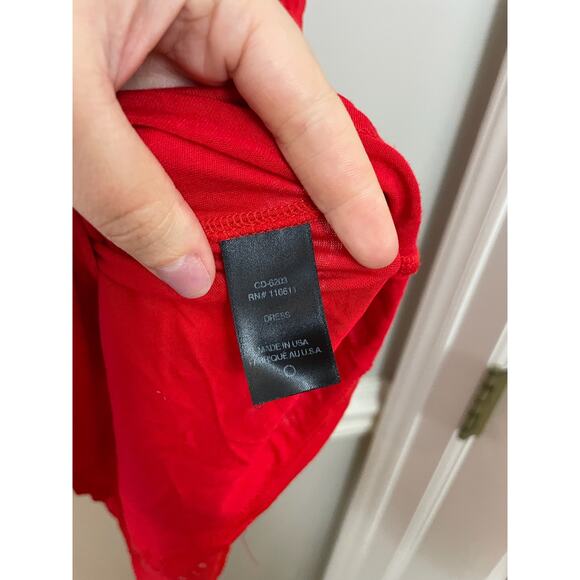 Anthropologie Amadi Red Cross Front Dress Size Small - Picture 7 of 9